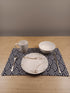 Japanese Placemats - Navy Blue White Cotton Cloth - DECANTRE