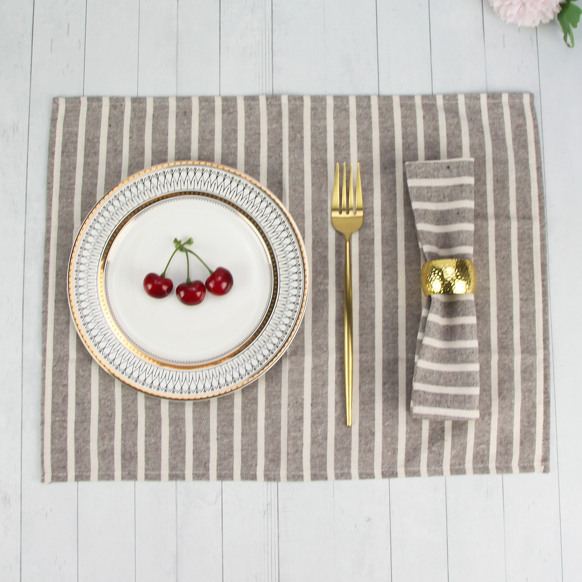 Japanese Cotton Napkins & Table Mats: Elegant Rectangle Placemats