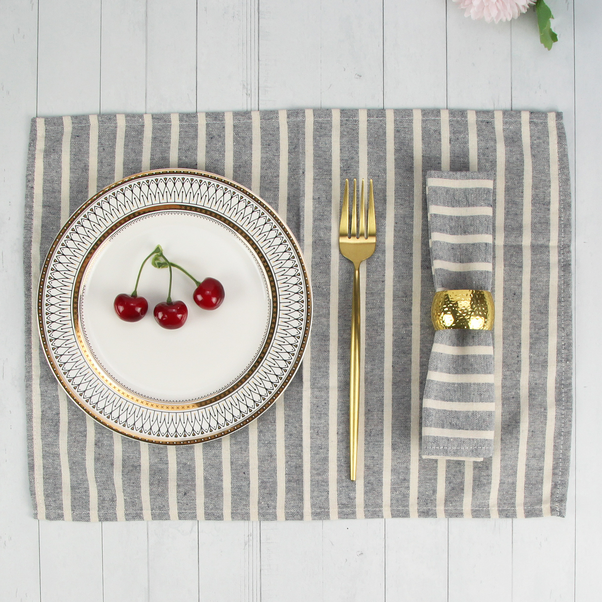 Japanese Cotton Napkins & Table Mats: Elegant Rectangle Placemats