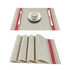 Blue, Gray, and Red PVC Vinyl Placemats for Modern Tables