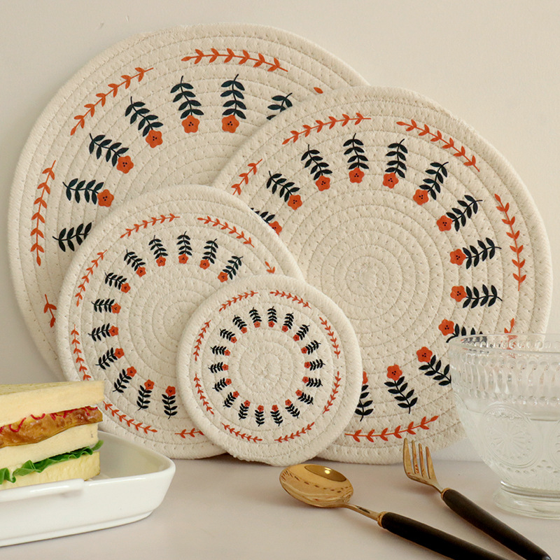 Stylish Large Cotton Round Placemats for Your Kitchen and Dining Needs