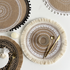 Round Boho Placemats - Vintage Farmhouse - Jute Cotton Hemp