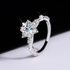 1 Carat Moissanite Sterling Silver Ring Snowflake Engagement