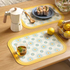 Bright and Waterproof Yellow Leather Placemats for Kids