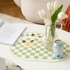 Checkered Leather Placemats: Waterproof & Durable Kids' Mats