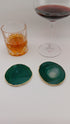 Buy Natural Stone Agate Coasters - Gold Plated Coaster Slice