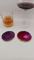 Buy Natural Stone Agate Coasters - Gold Plated Coaster Slice