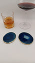 Buy Natural Stone Agate Coasters - Gold Plated Coaster Slice