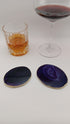 Buy Natural Stone Agate Coasters - Gold Plated Coaster Slice