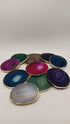 Buy Natural Stone Agate Coasters - Gold Plated Coaster Slice