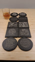 Personalized Slate Coasters Set 8 Laser Engraved Customized