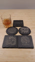 Personalized Slate Coasters Set 8 Laser Engraved Customized