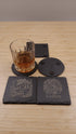 Personalized Slate Coasters Set 8 Laser Engraved Customized