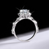 1 Carat Moissanite Sterling Silver Ring Snowflake Engagement