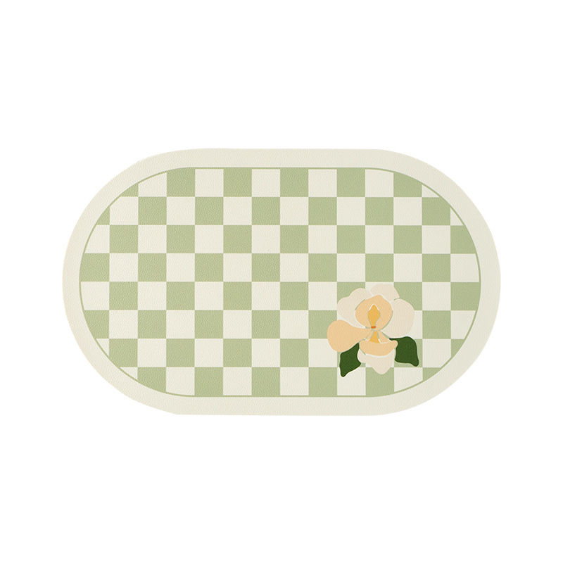 Checkered Leather Placemats: Waterproof & Durable Kids' Mats