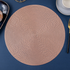 Round Modern Vinyl Placemats: Gold PVC Non-Slip Table Mats