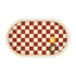 Checkered Leather Placemats: Waterproof & Durable Kids' Mats