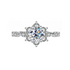 1 Carat Moissanite Sterling Silver Ring Snowflake Engagement