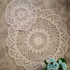 Round Crochet Placemats – 20cm Handmade Cotton in White & Beige