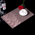 Modern Vinyl Rectangle Placemats - Elegant PVC Black Red