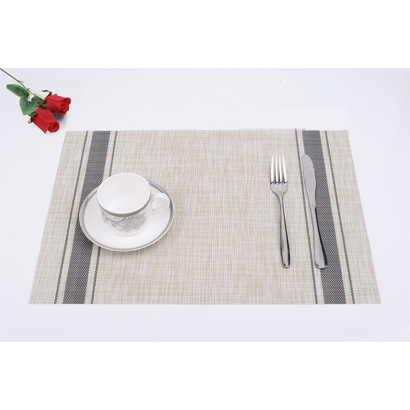 Blue, Gray, and Red PVC Vinyl Placemats for Modern Tables