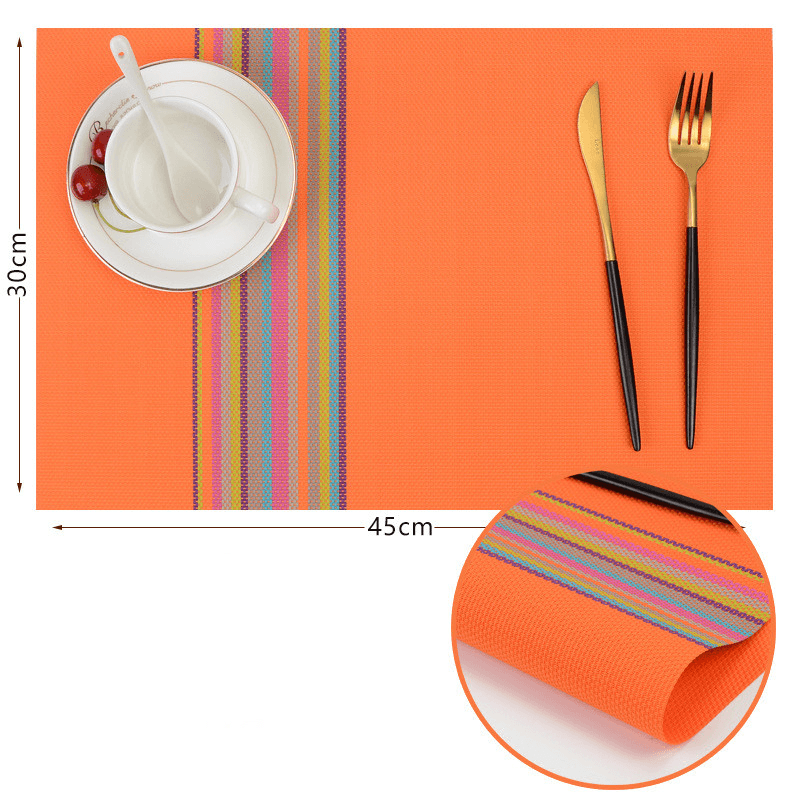 Colorful PVC Placemats - Blue Green Gray – Modern Table Mats