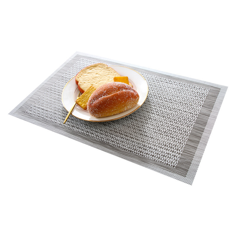 Gold and Silver Vinyl Placemats – Rectangle, Non-Slip PVC Design