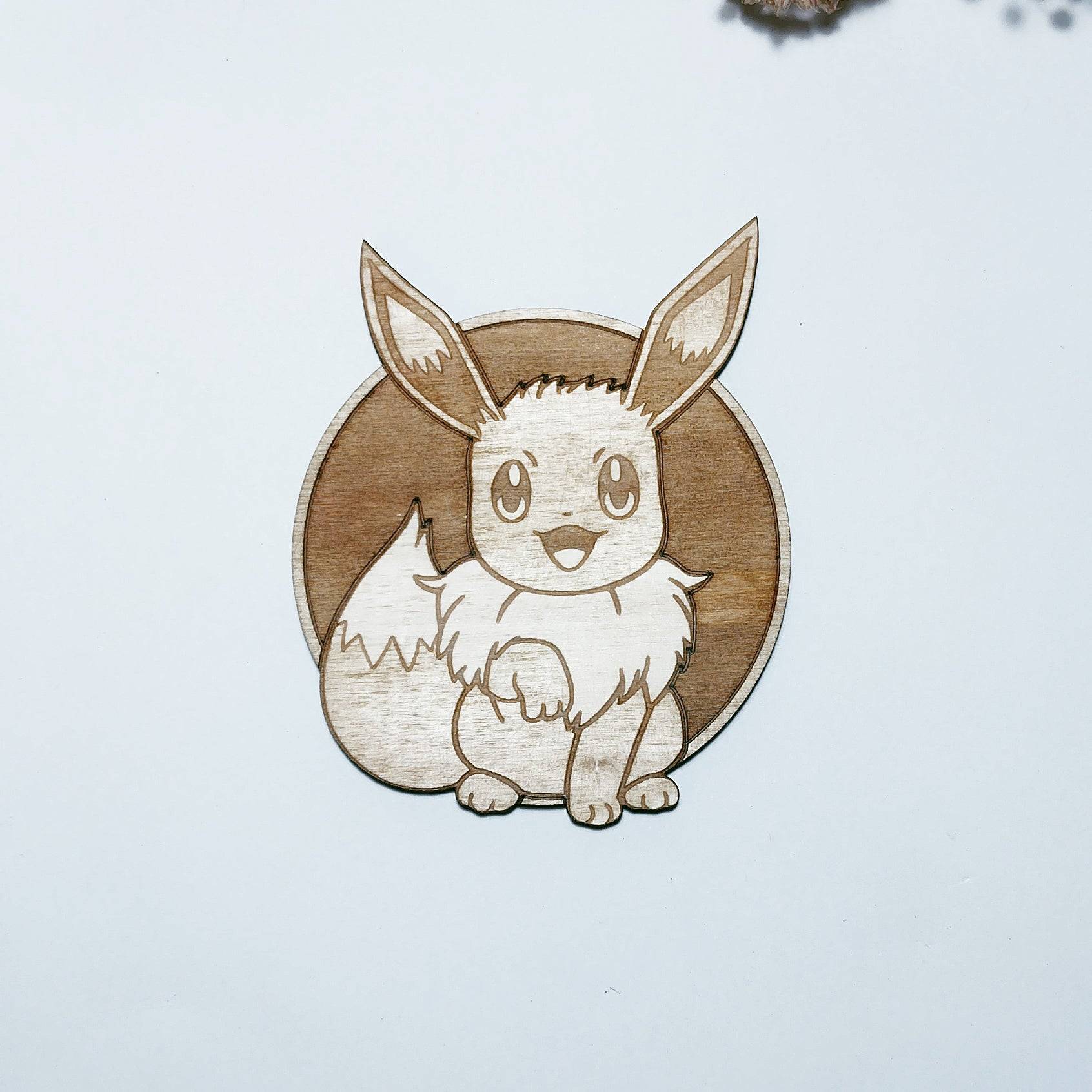 Evolutionary line of Eevee Pokemon Inspired Wood Coasters - Set of 6 - Handmade Kitchen Accessories