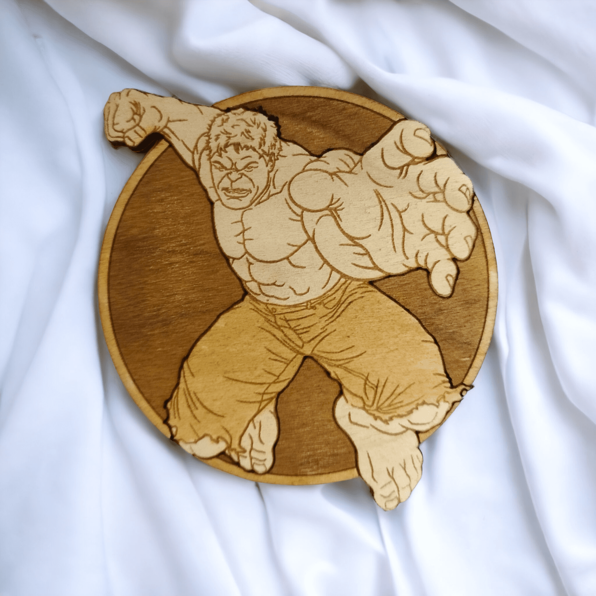 Set of 6 Superheroes Wooden Coasters - Handmade Gift - Housewarming - Wood Kitchenware-3