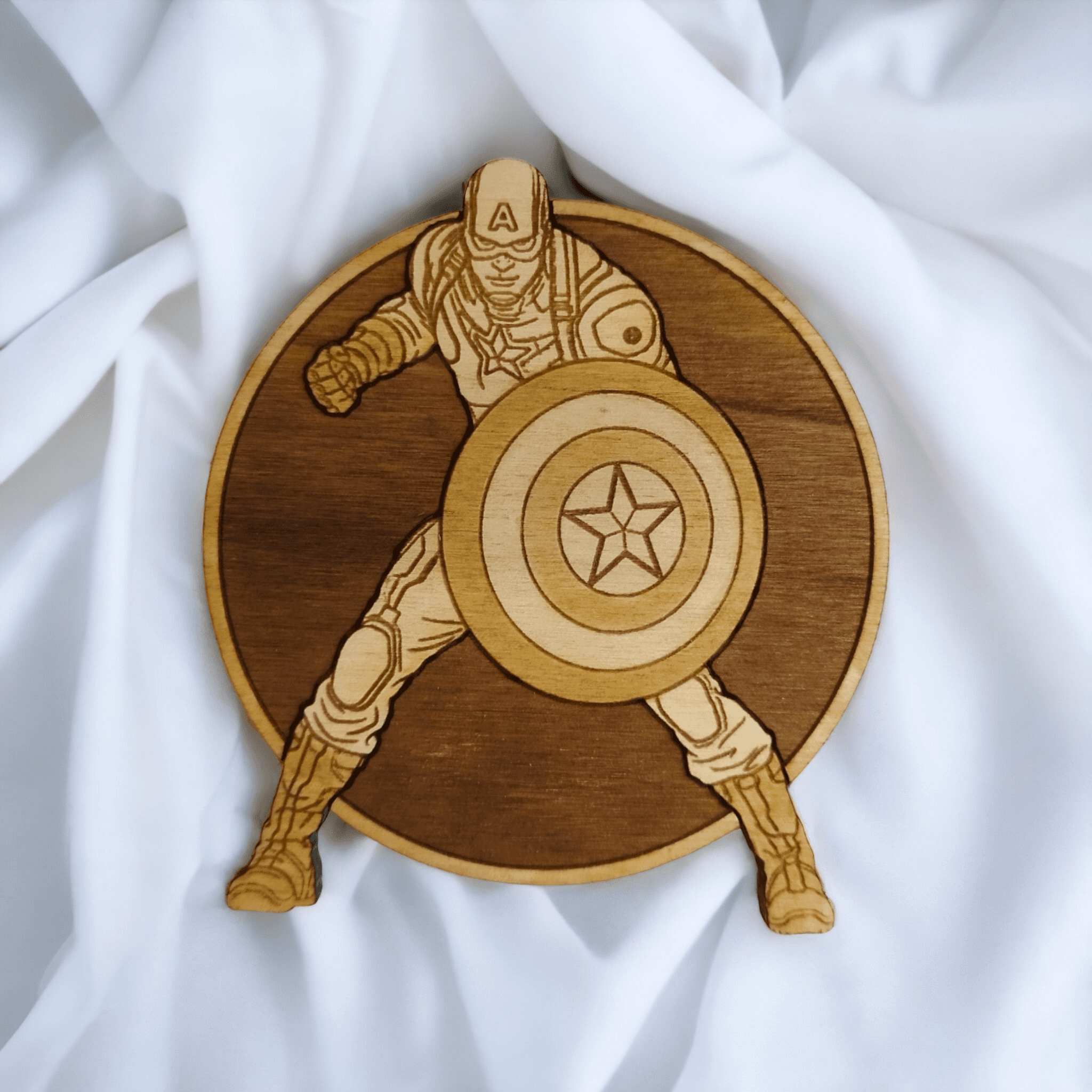 Set of 6 Superheroes Wooden Coasters - Handmade Gift - Housewarming - Wood Kitchenware-5