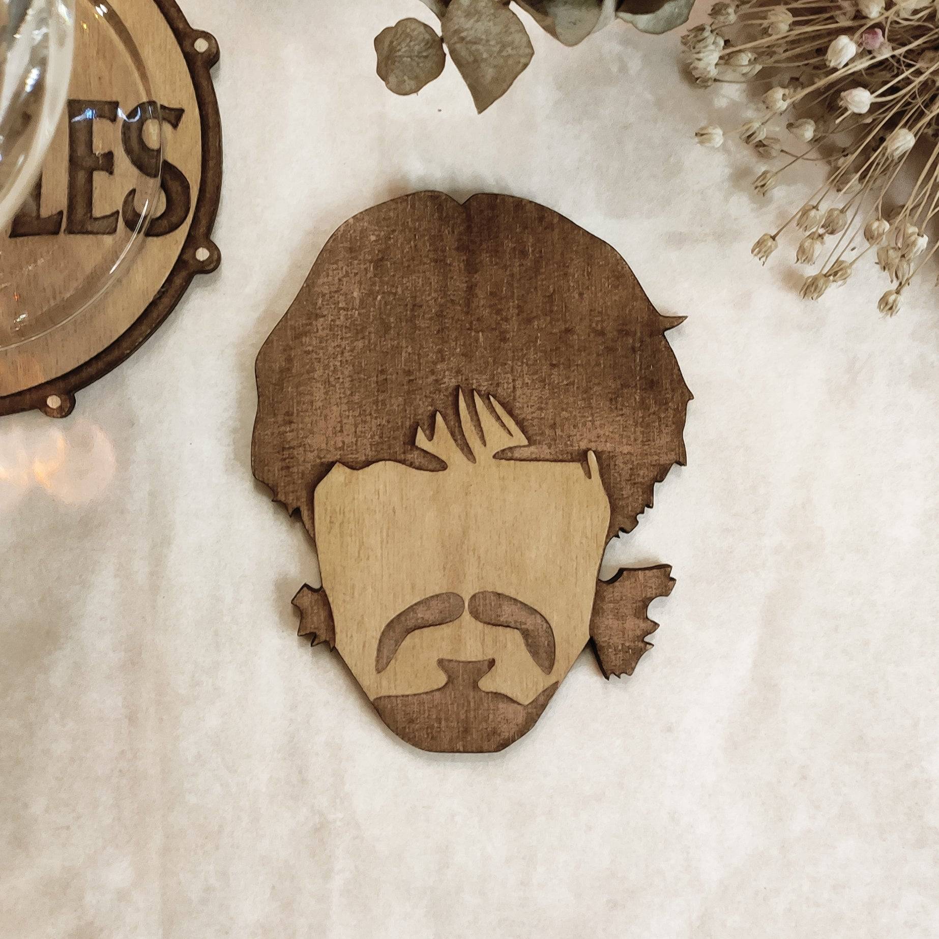 Set of 6 The Beatles Wooden Coasters - Handmade Gift - Housewarming - Wood Kitchenware - Rock Band-3