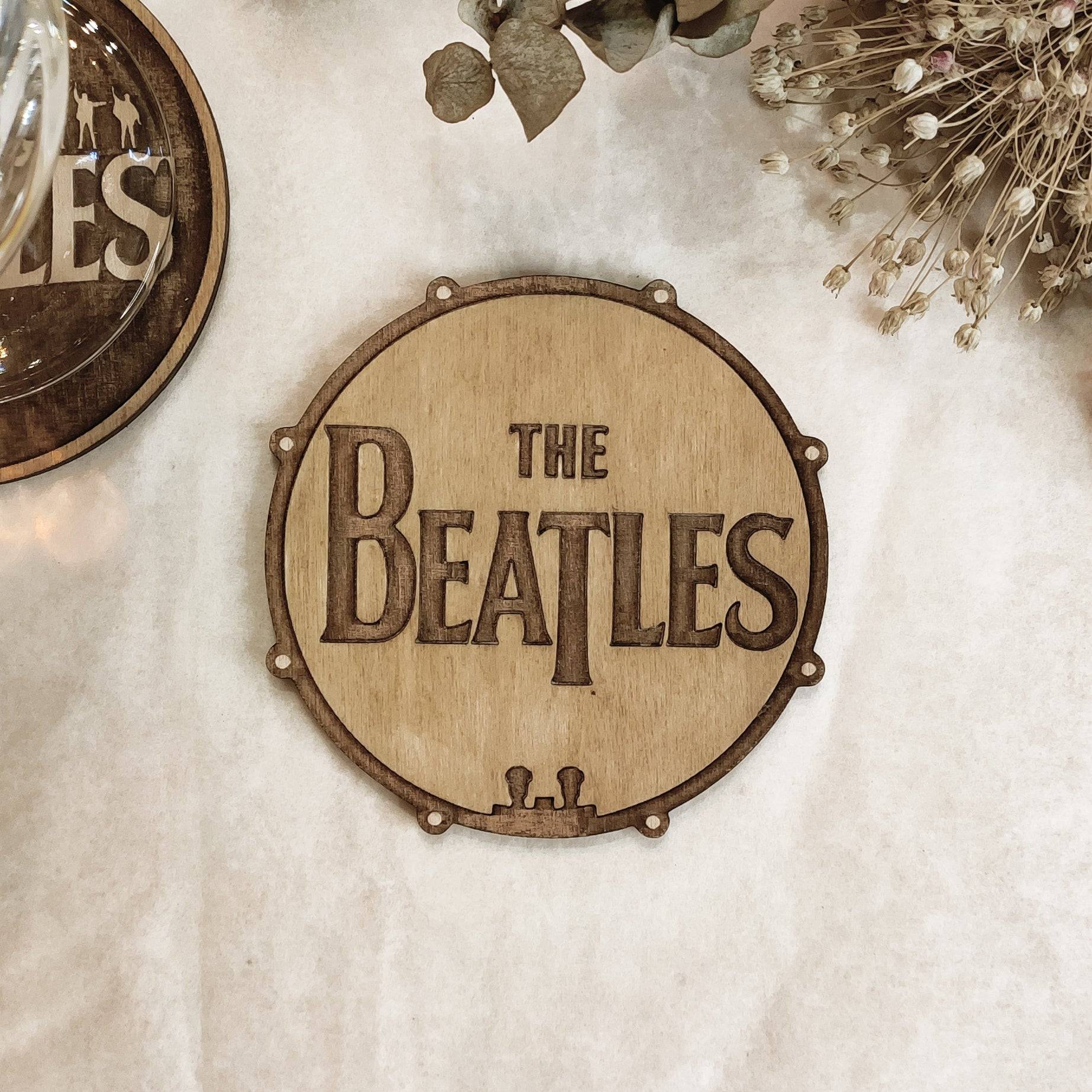 Set of 6 The Beatles Wooden Coasters - Handmade Gift - Housewarming - Wood Kitchenware - Rock Band-5