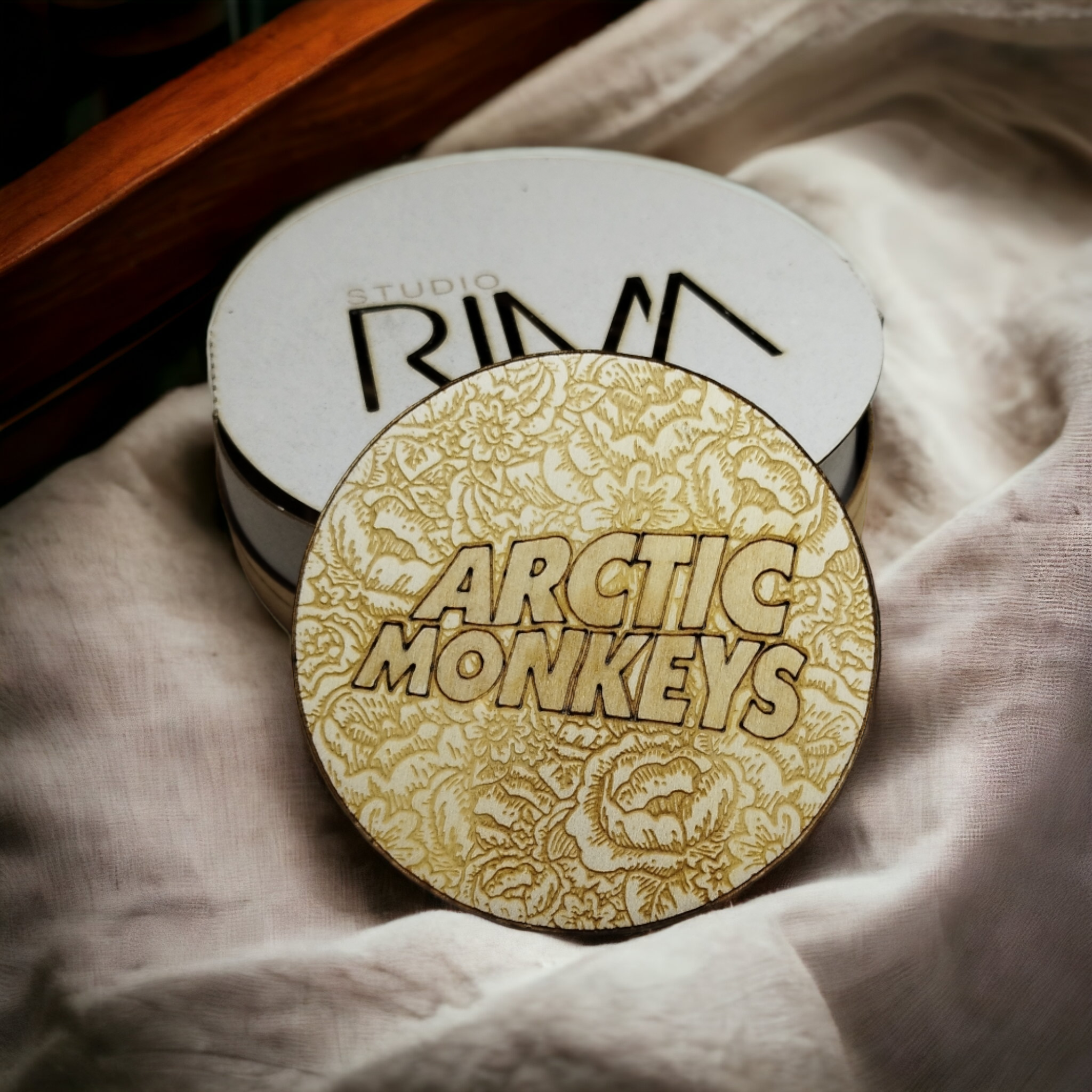 Set of 6 Arctic Monkeys Wooden Coasters - Handmade Gift - Housewarming - Wood Kitchenware - Rock Band-8