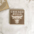 Handmade Chicago Bulls NBA wooden coasters, ideal for housewarming gifts and kitchenware.