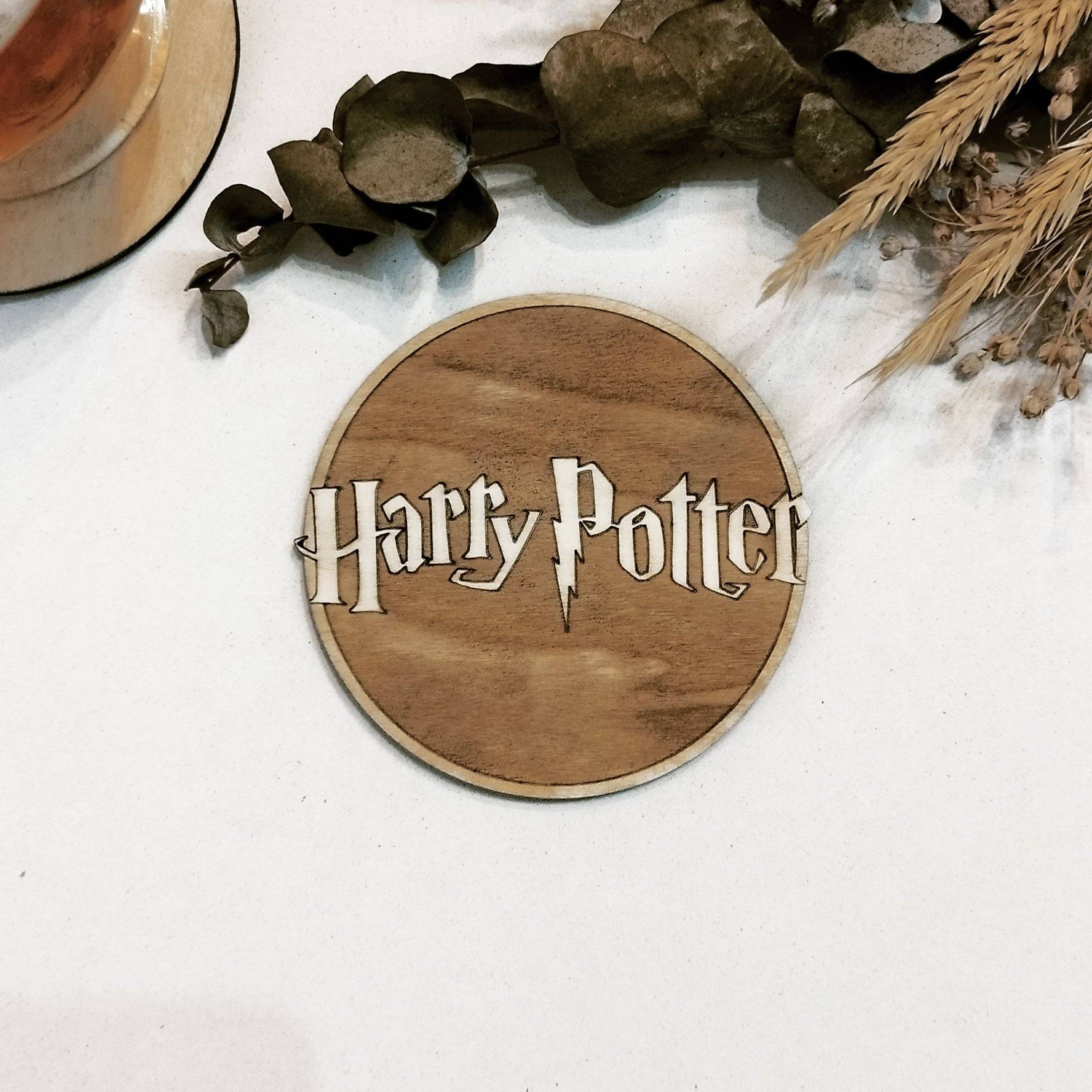 Personalized Harry Potter Wooden Coasters Set - Laser Custom