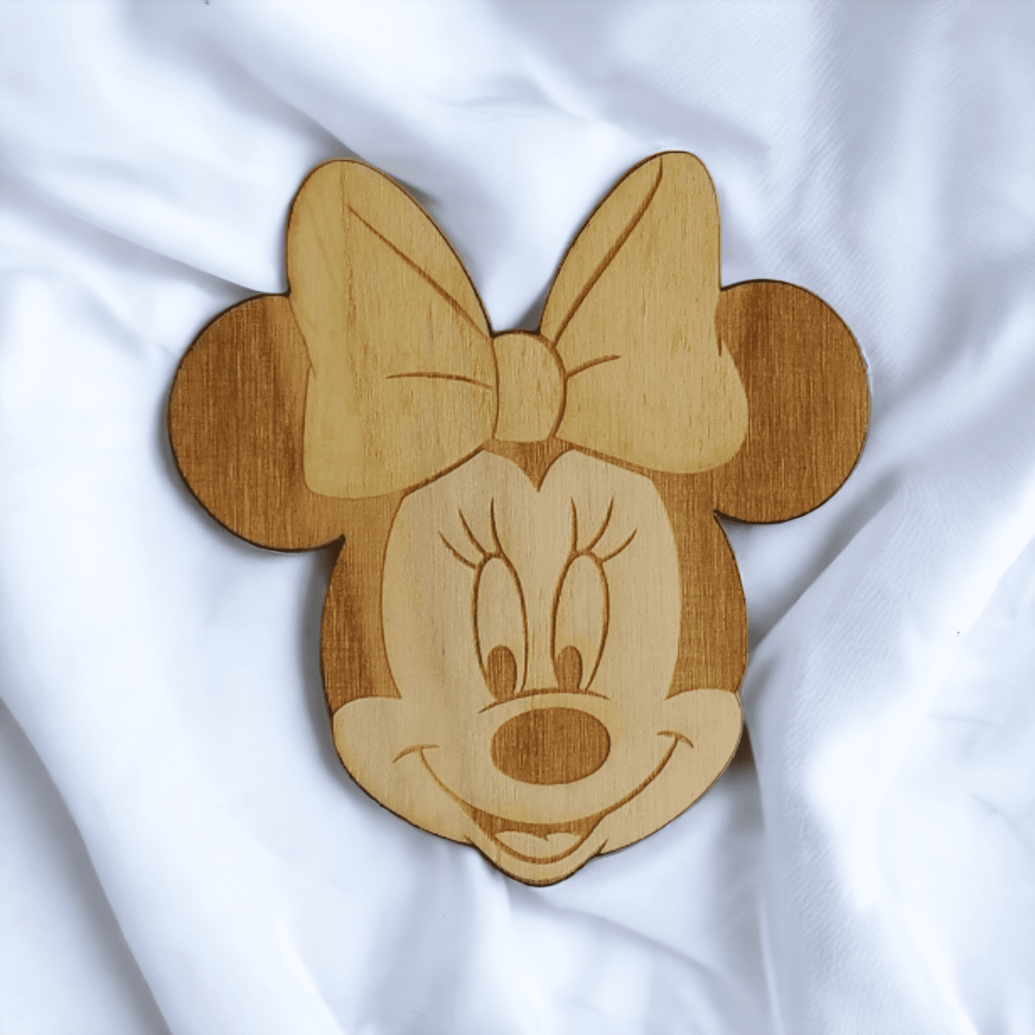 Set of 6 Disney Wooden Coasters - Handmade Gift - Housewarming - Wood Kitchenware - Mickey - Minnie-6