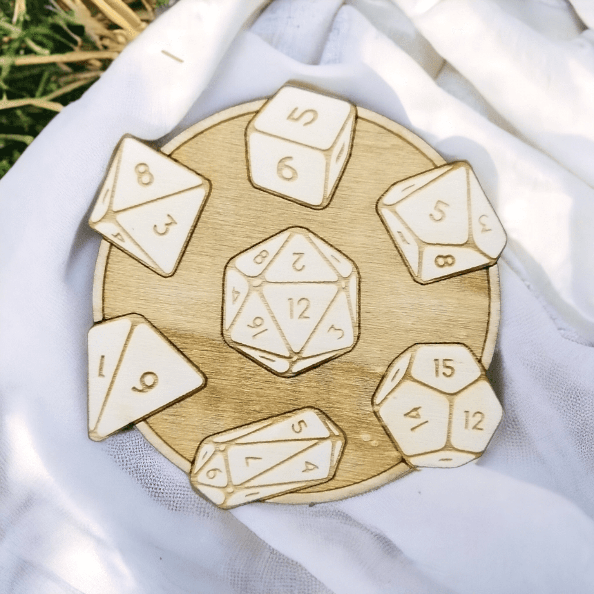 Handcrafted Dungeons & Dragons Dice Coasters - Perfect Housewarming Gift