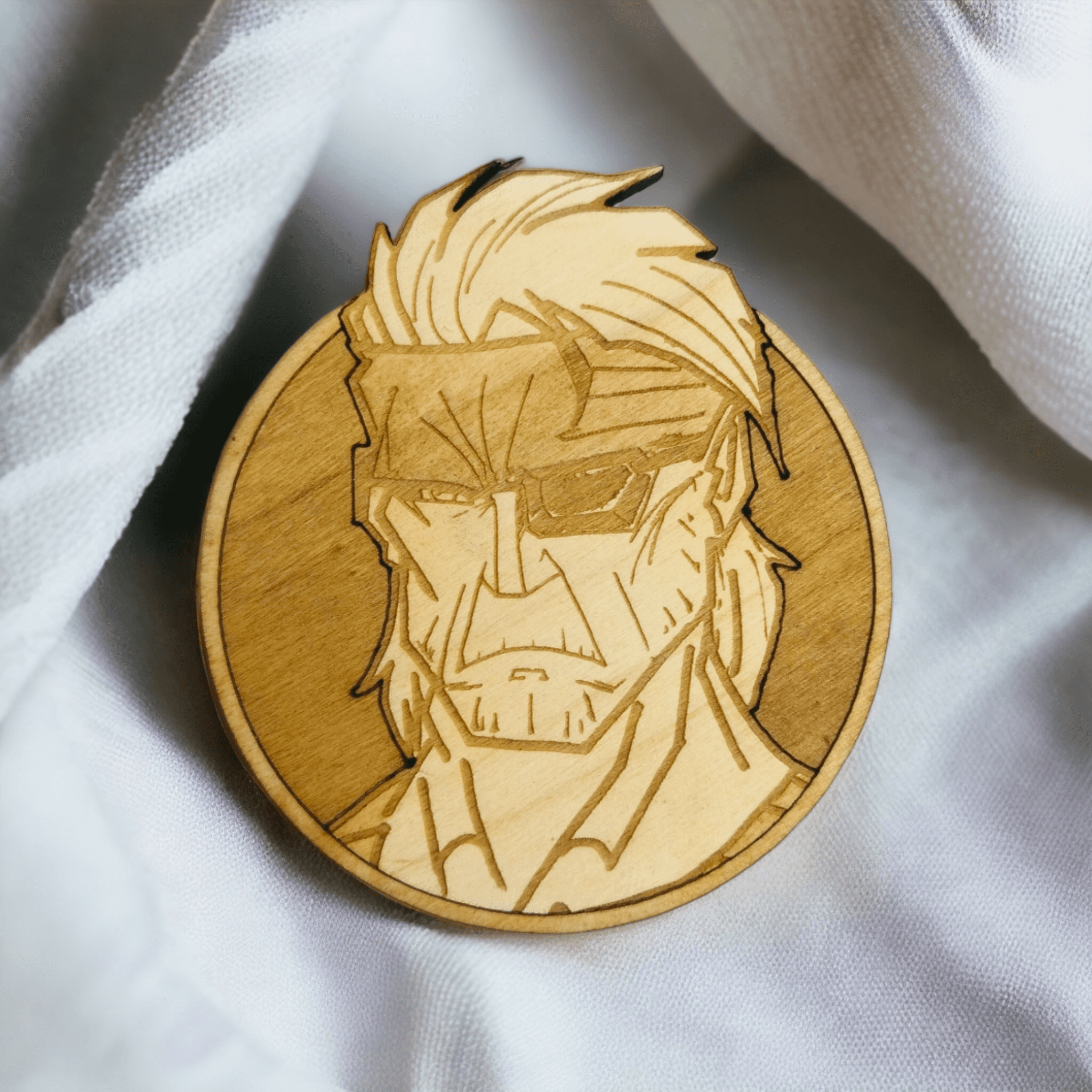 Set of 6 Metal Gear Solid Wooden Coasters - Handmade Gift - Christmas Decor - Wood Kitchenware-1