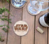 Personalized Star Wars Wooden Coaster Baby Yoda Laser Custom