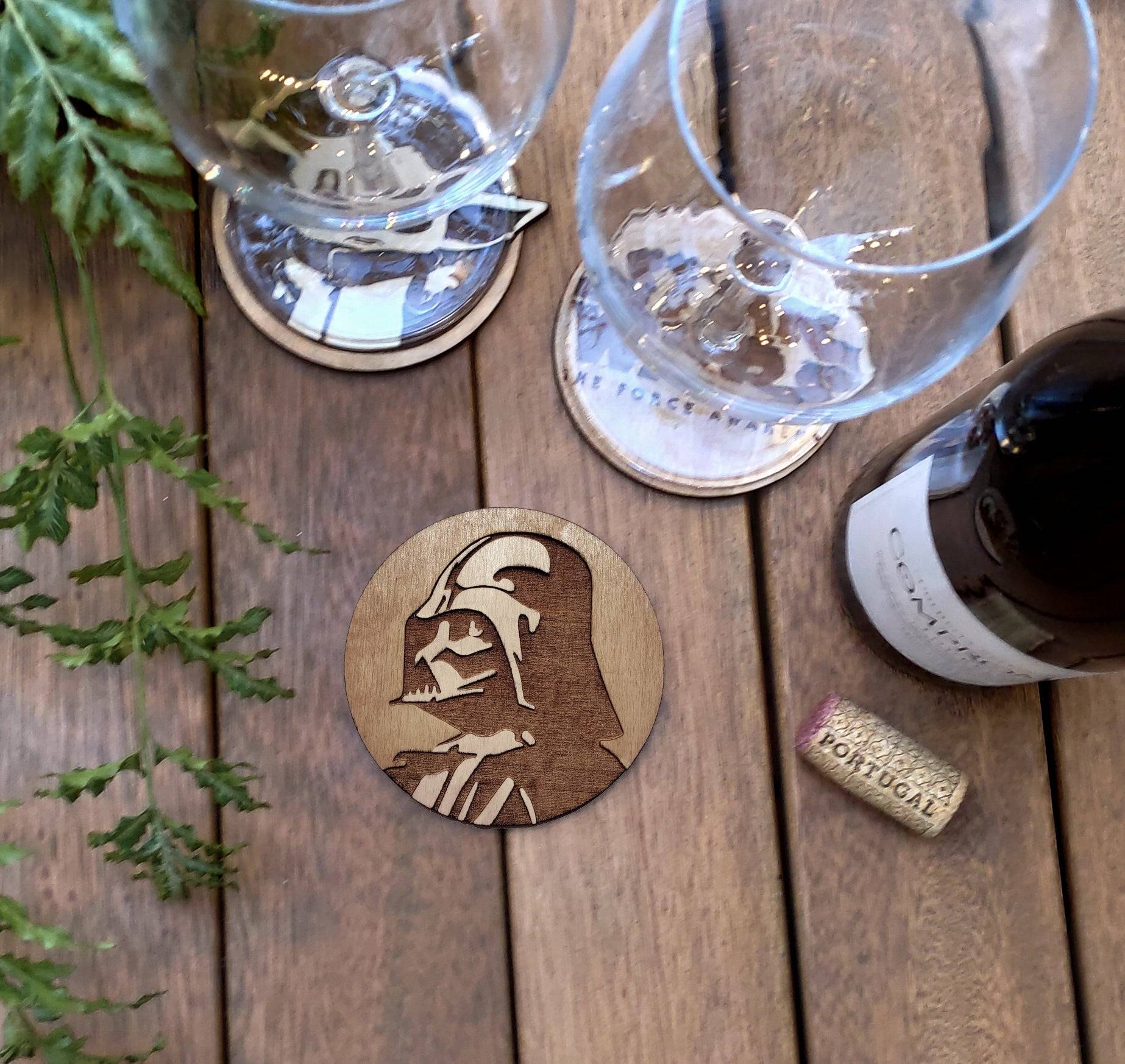 Personalized Star Wars Wooden Coaster Baby Yoda Laser Custom